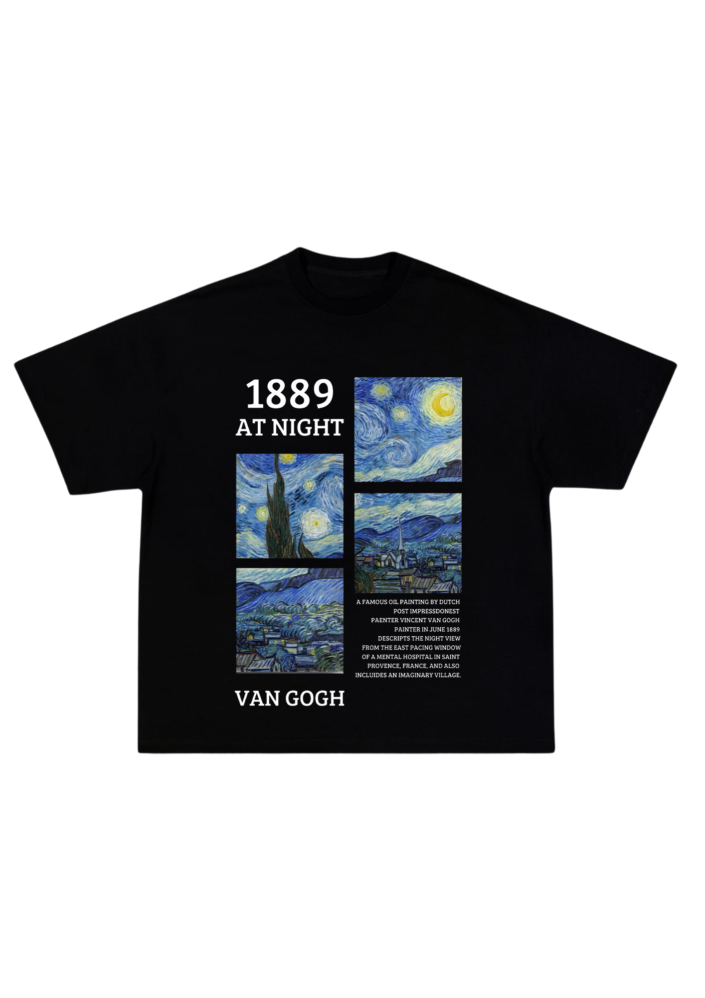 T-shirt Oversize 100% Coton – "1889 At Night"