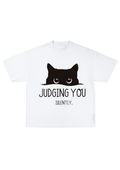 T-shirt Oversize 100% Coton – "Judging You Silently"