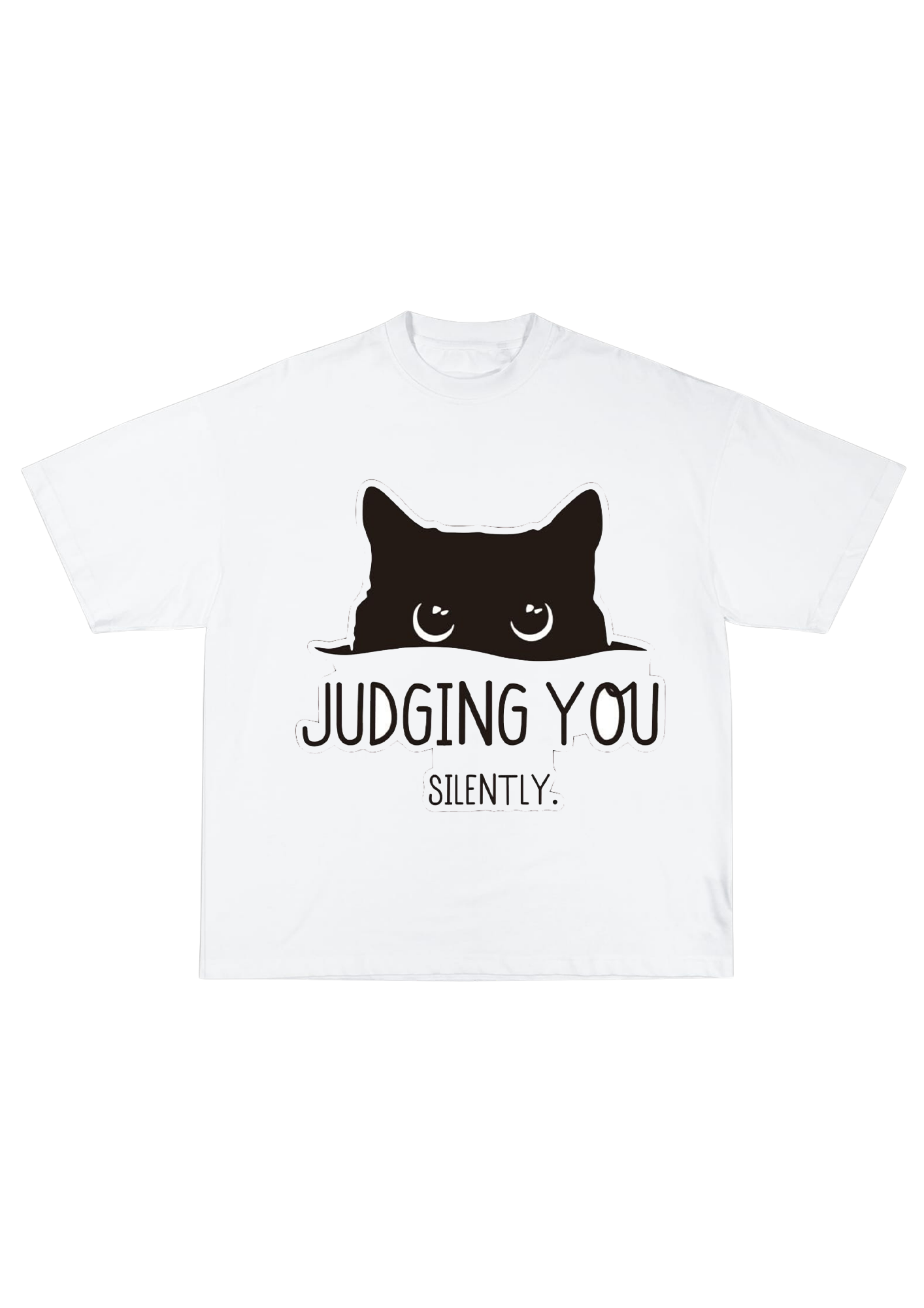 T-shirt Oversize 100% Coton – "Judging You Silently"